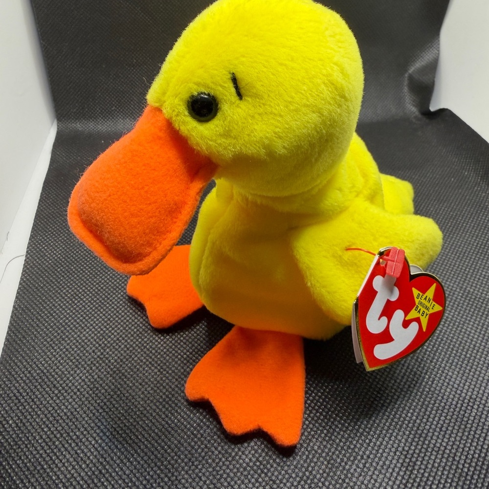 TY Beanie Baby Quackers the Duck 1994 Plush with Tag